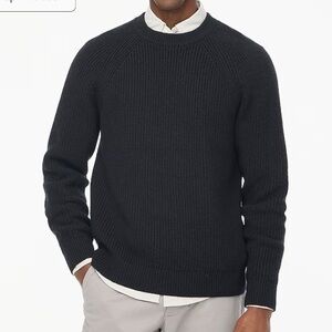 J crew Raglan shaker-stitch crewneck sweater